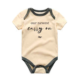 Newest carry on pregnancy announcement Baby bodysuit Travel baby clothes Family reveal baby outfit