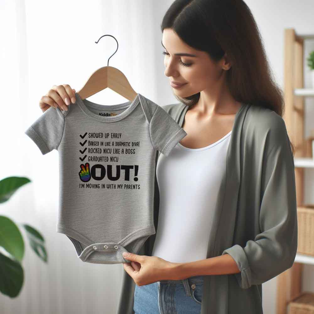 NICU Graduate Baby bodysuit Miracle Baby going home outfit Premature Baby Rainbow Baby bodysuit