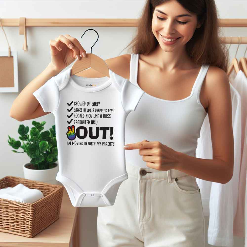 NICU Graduate Baby bodysuit Miracle Baby going home outfit Premature Baby Rainbow Baby bodysuit