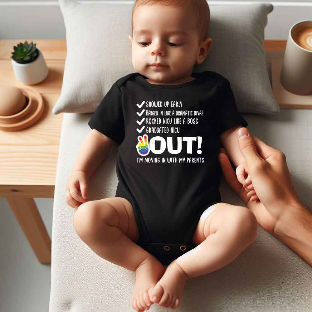 NICU Graduate Baby bodysuit Miracle Baby going home outfit Premature Baby Rainbow Baby bodysuit