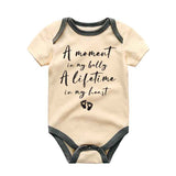 A moment in my belly - Cute Infant Baby Bodysuit