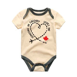 Someone in Calgary loves me Canada Baby Bodysuit Canadian Baby Gift First Canada Day Bodysuit