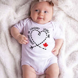 Someone in Calgary loves me Canada Baby Bodysuit Canadian Baby Gift First Canada Day Bodysuit