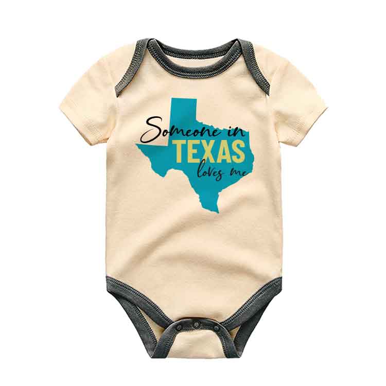 Someone in Texas Baby Bodysuit Texas Baby clothes Texas Baby Gift USA State Baby bodysuit