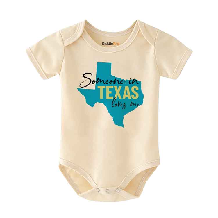 Someone in Texas Baby Bodysuit Texas Baby clothes Texas Baby Gift USA State Baby bodysuit