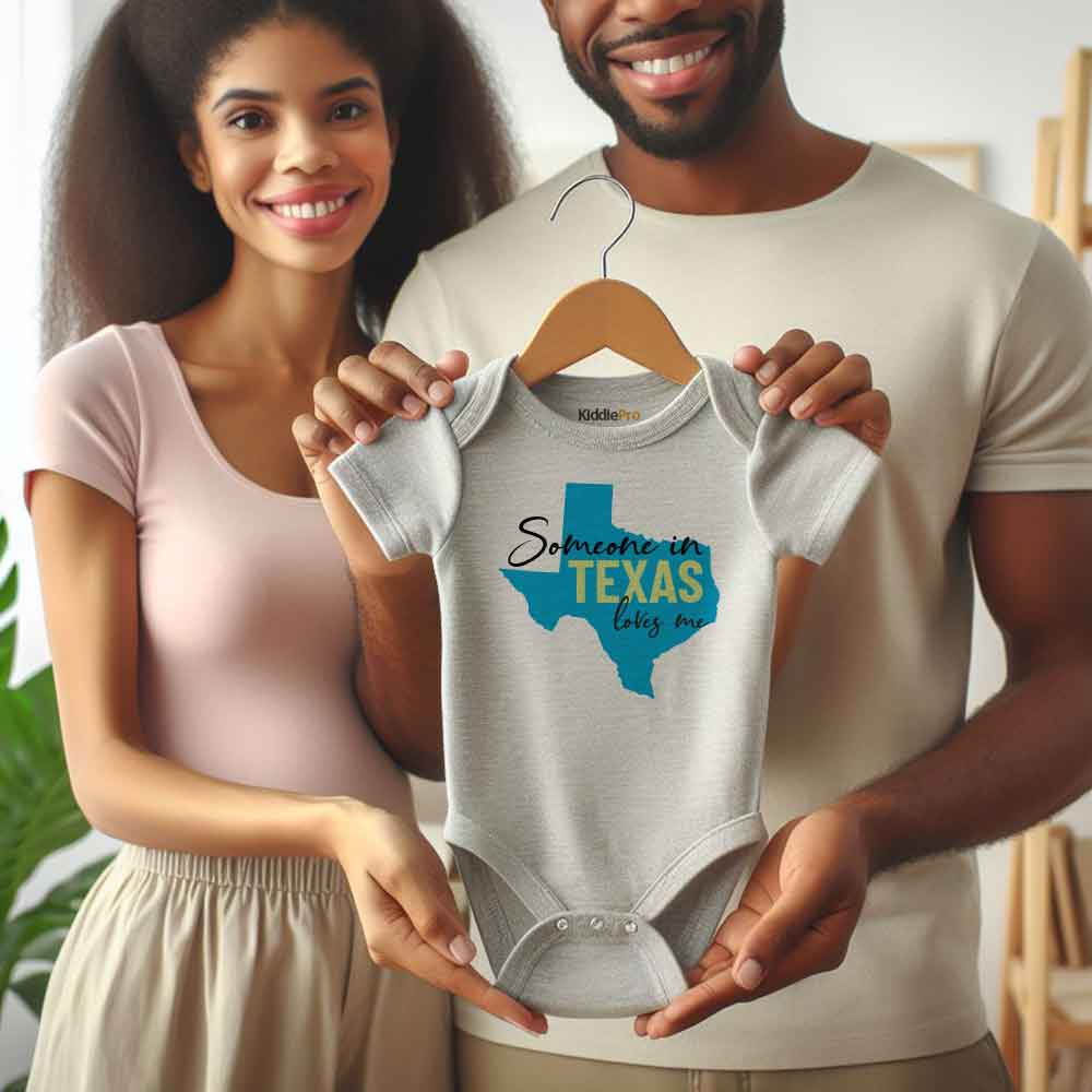 Someone in Texas Baby Bodysuit Texas Baby clothes Texas Baby Gift USA State Baby bodysuit