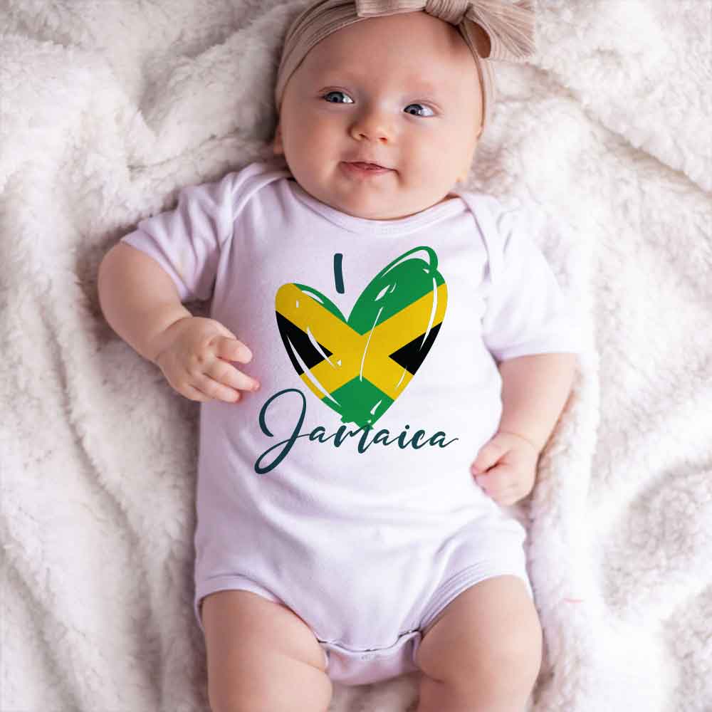 I love jamaica Baby bodysuit family vacation outfit jamaican baby clothes