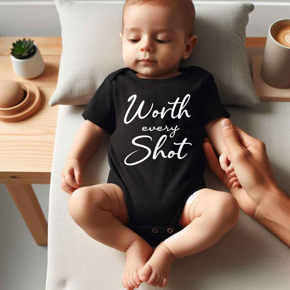 Worth Every Shot IVF Baby bodysuit  In Vitro Baby, pregnancy announcement Expensive AF Worth the wait baby reveal outfit