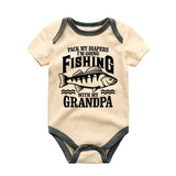 Fishing with grandpa Baby Bodysuit Fishing Buddy  Grandfather Gift  Funny Grandpa Baby clothes