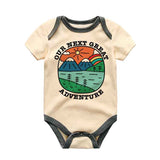 Our next Adventure Baby bodysuit Mountains Travel Little Adventurer Baby clothes Pregnancy announcement, Baby Gift