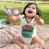 Our next Adventure Baby bodysuit Mountains Travel Little Adventurer Baby clothes Pregnancy announcement, Baby Gift