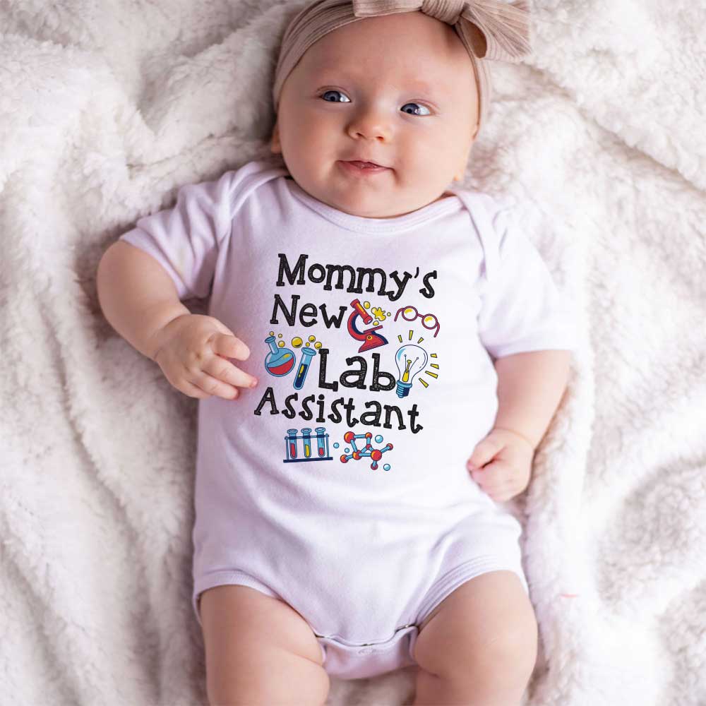 Mommy's new lab assistant baby bodysuit Laboratory analyst Mama's assistant baby sleeper