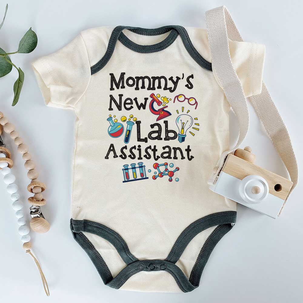 Mommy's new lab assistant baby bodysuit Laboratory analyst Mama's assistant baby sleeper