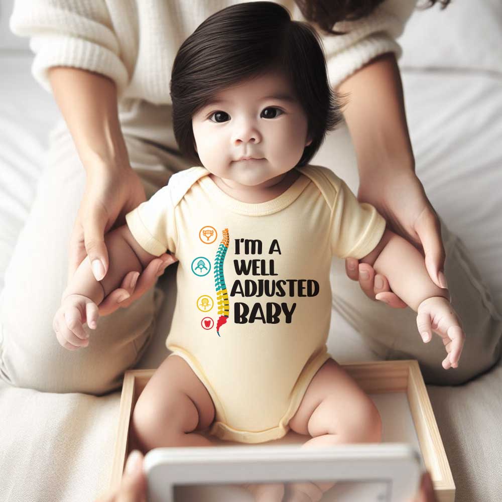 I'm a well adjusted baby Chiropractor baby bodysuit Baby gift chiropractic care Future Chiropractor