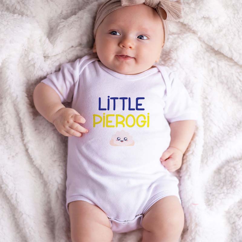 Little Pierogi Baby Clothes Cute Polish Stuffed Dumplings Unisex Baby Clothing Pierogies Food Pun Lover Cook Chef Homemade Baby Outfit Custom Shirt