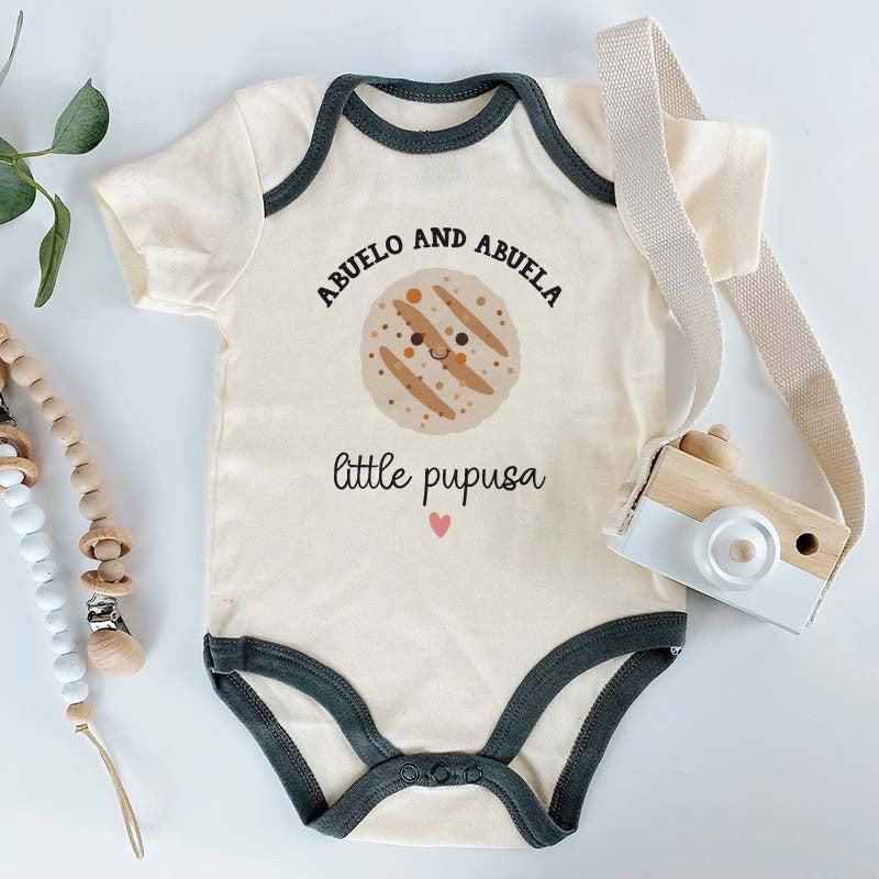 Grandparents Expecting Baby Reveal Clothes Grandma Grandpa Abuela Abuelo Pregnancy Announcement Bodysuit Spanish Latino Latina Romper Coming Soon Baby Outfit