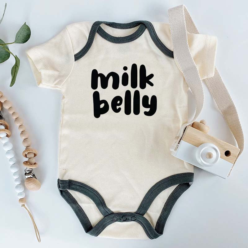 Funny Milk Joke Playful Baby Clothes Unisex Baby Shower Gift Newborn Clothes Custom Baby Shirt Baby Boy Girl Infant Clothing Cute Baby outfit