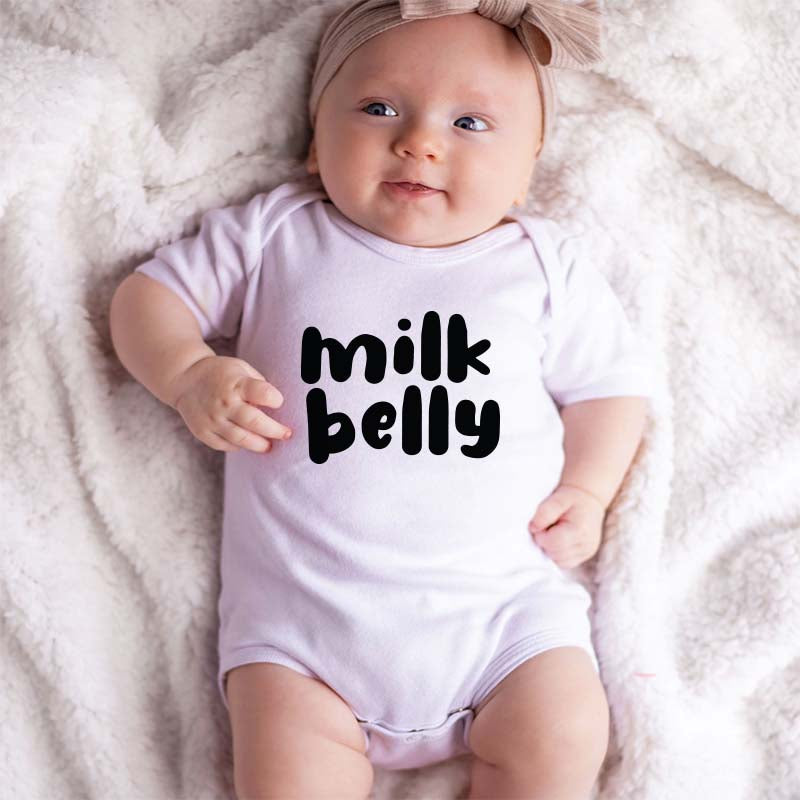 Funny Milk Joke Playful Baby Clothes Unisex Baby Shower Gift Newborn Clothes Custom Baby Shirt Baby Boy Girl Infant Clothing Cute Baby outfit