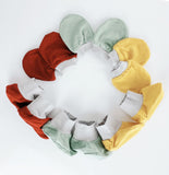 Baby Mittens & Socks Set – 3‑Pack (Mustard, Maroon, Sage) | Soft Cotton Baby Essentials – One Size