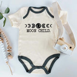 Moon Child Baby Outfit Minimalist Cute Adoroble Celestial baby outfit boho baby apparel cosmic-themed baby wear lunar baby bodysuit Astrology Spiritual Baby Clothes Custom Bodysuit astrology Romper