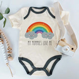 My Mommies love me Rainbow Baby Bodysuit Unisex Infant Clothing New Mom Baby Shower Gift Mother's Day Baby Boy Girl Outfit Birth Custom Pregnancy Announcement Shirt