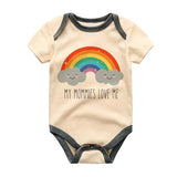 My Mommies love me Rainbow Baby Bodysuit Unisex Infant Clothing New Mom Baby Shower Gift Mother's Day Baby Boy Girl Outfit Birth Custom Pregnancy Announcement Shirt