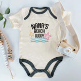 Beach lake Summer Baby Outfit Grandma Nana Mimi Gigi Granny Oma Beach Buddy Unisex Baby Clothes Pregnancy Reveal Baby Shower Gift Bodysuit