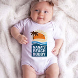 Nana's Beach Buddy Cute Infant Newborn Unisex Baby Clothing Grandma Beach Themed Baby Outfit Grandparent Baby Shower Gift Custom Family Vacation Bodysuit