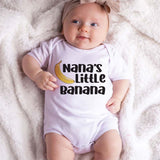 Nana's Little Banana Cute Newborn Baby Boy Girl Bodysuit Grandmother Baby Gift Custom Unisex Infant Clothing Personalized Baby Clothes New Mom Dad Funny Baby Shirt