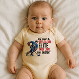 Kiddiepro Hockey Uncle Baby Bodysuit Funny Ice Skating outfit
