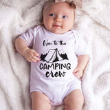 New to the Camping Crew Baby Clothes Little Camper Outdoor Adventure Newborn Outfit Tiny Adventurer Baby Boy Girl Shower Gift Personalized Shirt New Mom Dad Gift