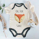 Funny For Fox Sake Baby Clothes Playful Minimalist Animal Themed Hipster Outfit Boho Trendy Custom Baby Boy Girl Bodysuit Unisex Infant Clothing Baby Shower Gift