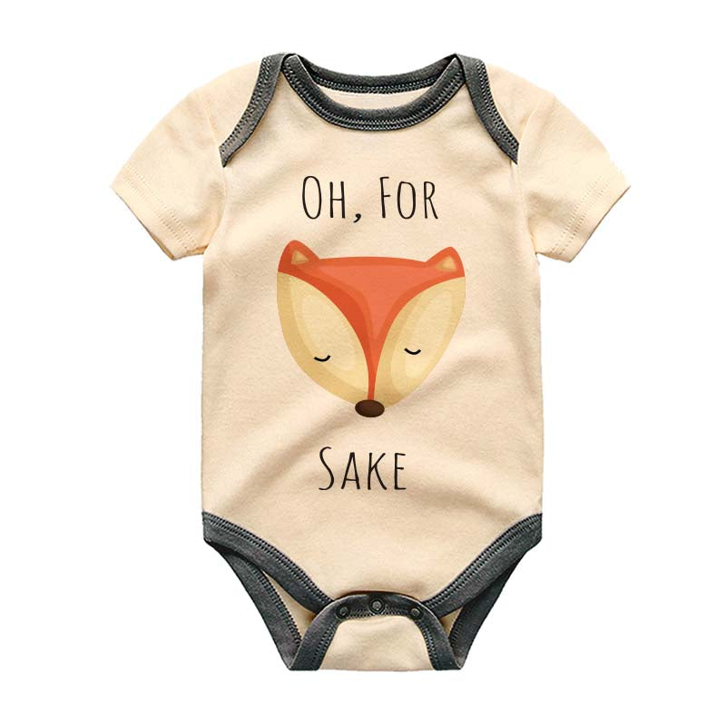 Funny For Fox Sake Baby Clothes Playful Minimalist Animal Themed Hipster Outfit Boho Trendy Custom Baby Boy Girl Bodysuit Unisex Infant Clothing Baby Shower Gift