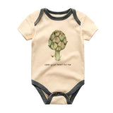 Cute Funny Vegetable Baby Clothes Veggie Outfit Vegan Parents Baby Shower Gift Custom Shirt Personalized Bodysuit Farm Food Pun Romper Unisex Baby Clothing