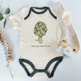 Cute Funny Vegetable Baby Clothes Veggie Outfit Vegan Parents Baby Shower Gift Custom Shirt Personalized Bodysuit Farm Food Pun Romper Unisex Baby Clothing