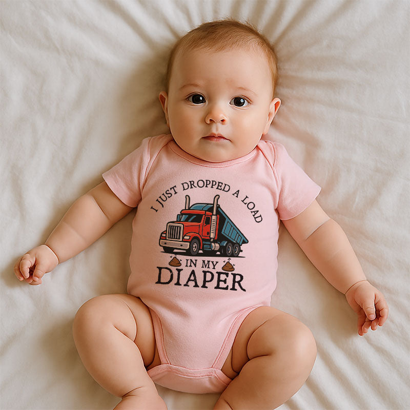 Funny Trucker Baby Bodysuit for Boys and Girls Soft Cotton Infant One Piece Cute Newborn Outfit Baby Shower Gift for Parents