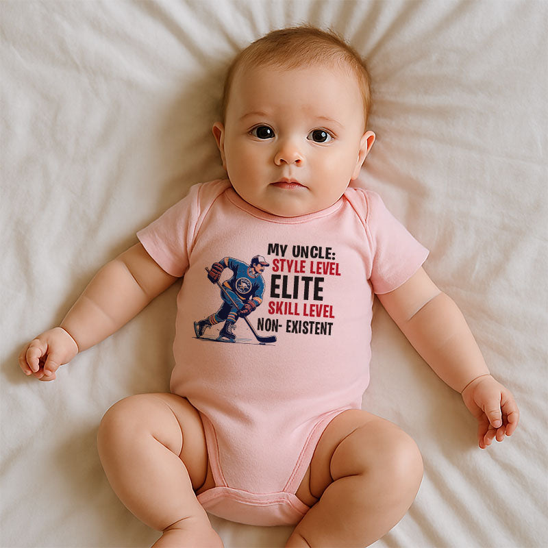 Kiddiepro Hockey Uncle Baby Bodysuit Funny Ice Skating outfit