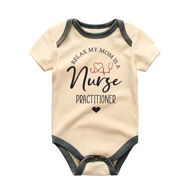 Relax my mom is a nurse practitioner baby bodysuit Gift for medical professionals nurse, doctors