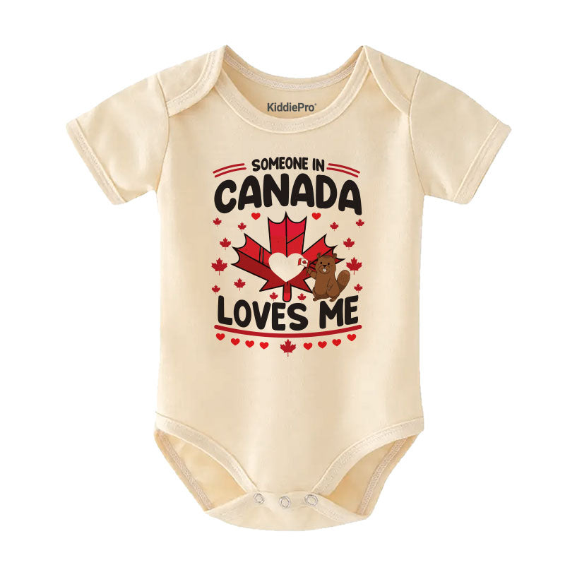 Canadian Unisex short sleeve baby bodysuit Cute Canada Maple Leaf Beaver infant clothes Canadian family romper Newborn Gift