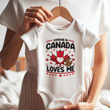 Canadian Unisex short sleeve baby bodysuit Cute Canada Maple Leaf Beaver infant clothes Canadian family romper Newborn Gift