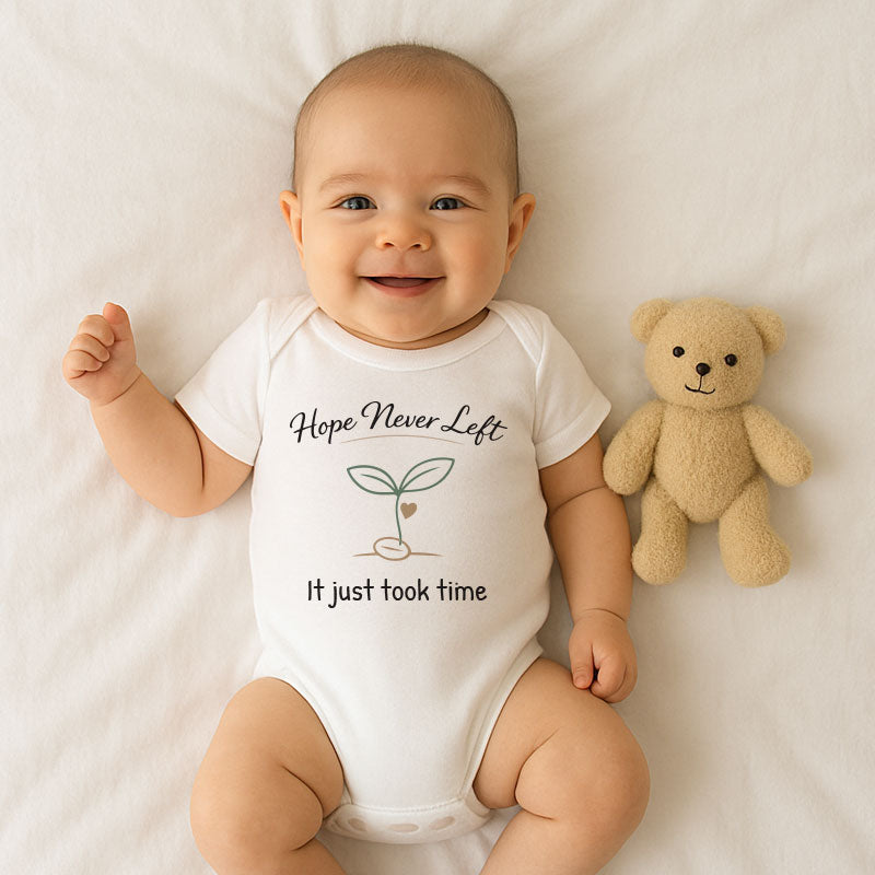 IVF Baby Bodysuit Cute Newborn Outfit for Boys or Girls Short Sleeve Infant Clothing Pregnancy Announcement gift