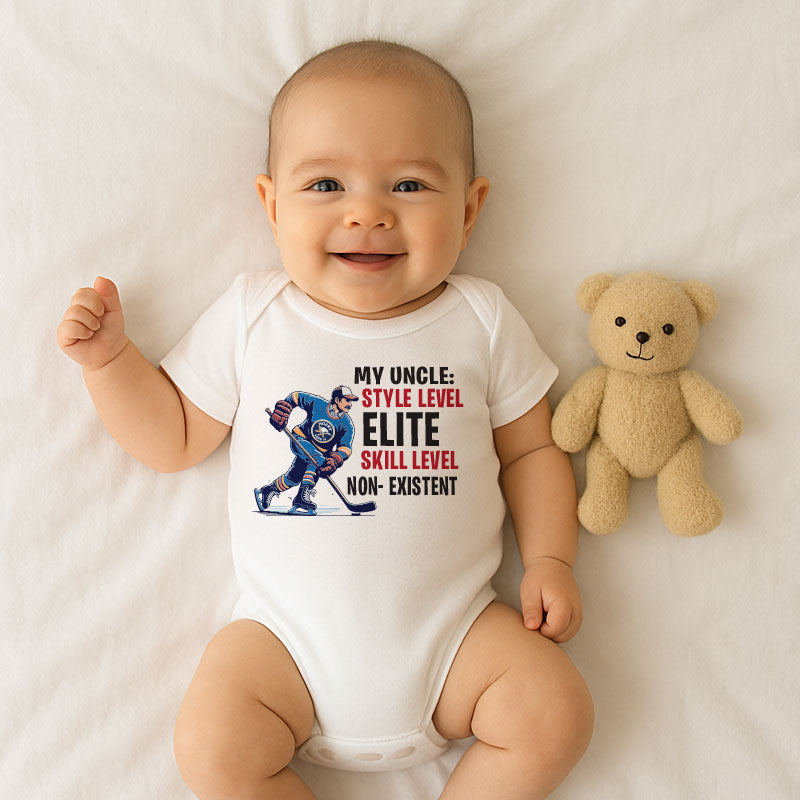 Kiddiepro Hockey Uncle Baby Bodysuit Funny Ice Skating outfit