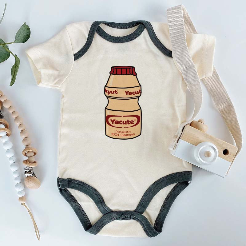 Funny Cute Silly Unisex Infant Baby Clothes Custom Baby Boy Girl Shower Gift New Mom Dad Pregnancy Reveal Food Pun Baby Outfit Trendy Minimalist Bodysuit