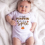 A little Pumpkin with a Lot of Spice Baby Bodysuit Unisex Infant Clothing Fall Autumn Baby Clothes