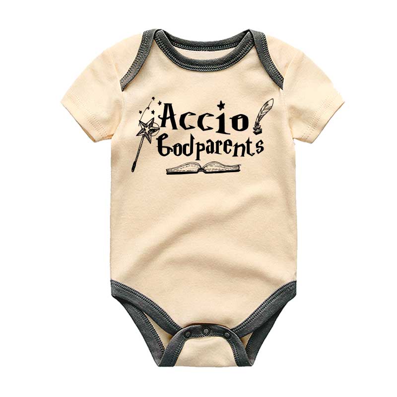 Accio Godparents Baby Bodysuit Grandma Grandpa Baby Gift Funny Shirt Cute Magic wizard sleeper