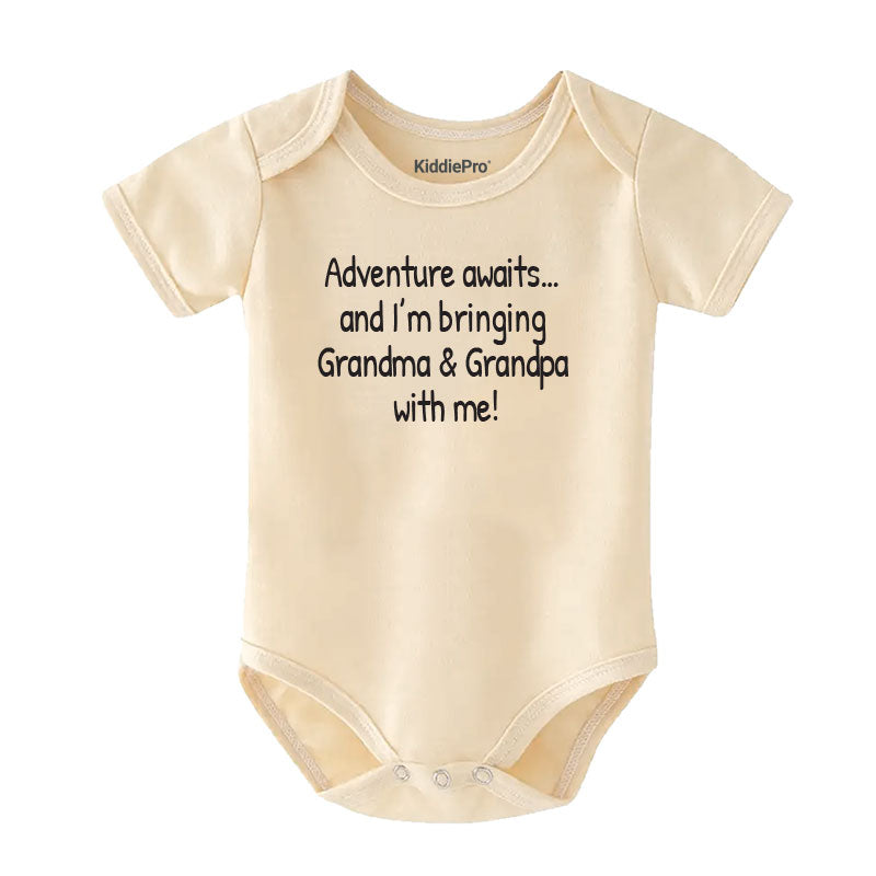 Adventure Shirt Grandma and Grandpa Baby Bodysuit Cute Newborn Outfit  Pregnancy Announcement Family Reveal Baby Clothes