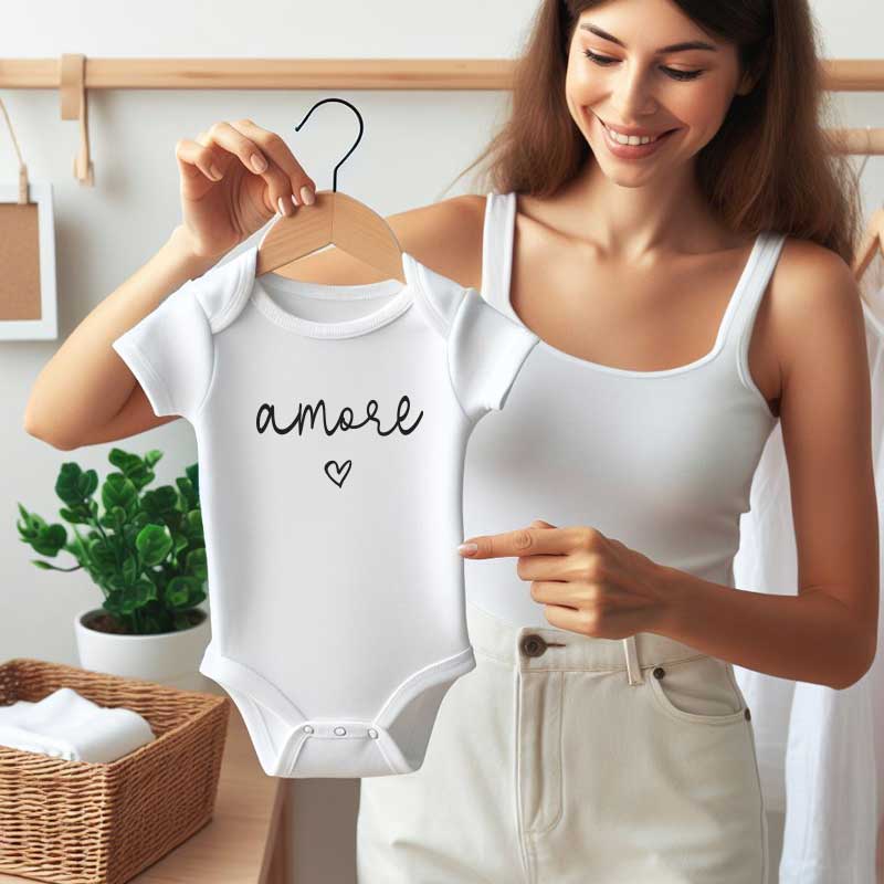 Amore Baby clothes Italian Gender Neutral baby bodysuit Nonna Nonni Zia Zio pregnancy announcement