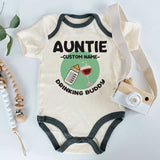 Personalized Name Baby clothing Auntie Drinking Buddy Custom Baby Gift