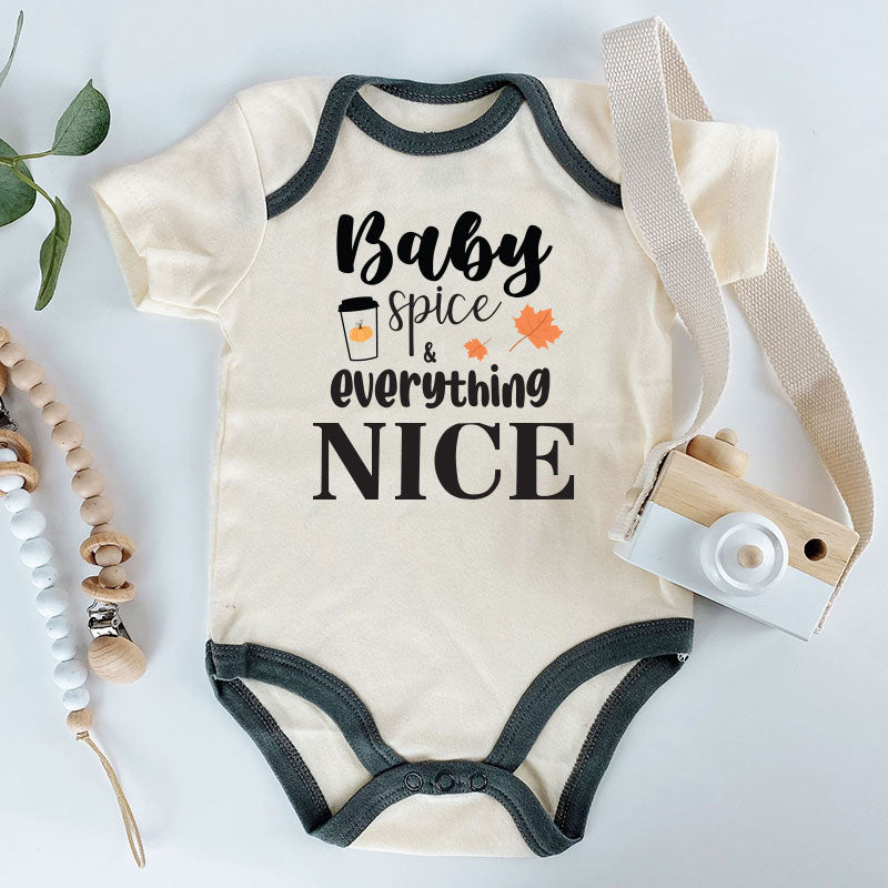 Baby Spice and Everything Nice Cute Adorable Baby Bodysuit Unisex Infant Clothing Fall Autumn Baby Clothes (Copy)