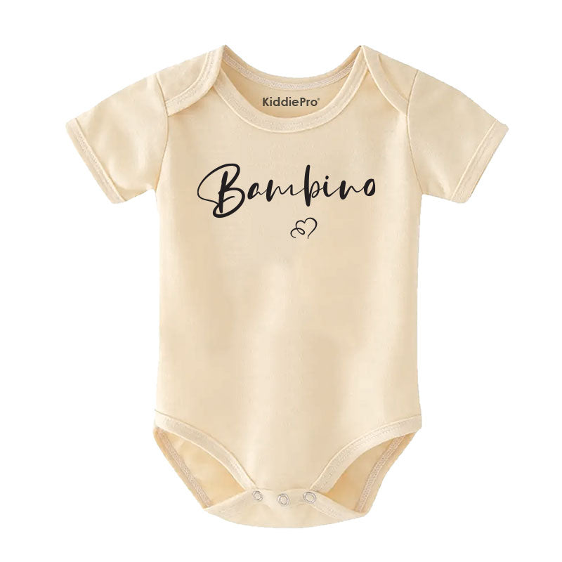 Bambino Baby Romper Italian Baby Shower Gift Pregnancy Reveal Italian Baby Boy Clothes Personalized Baby Bodysuit